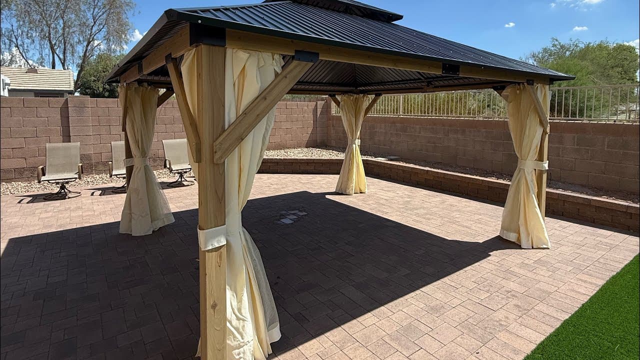 Gazebo 13x15 solid wood Wayfair